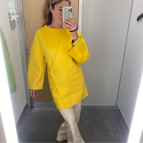 Blue Sky Factory Mongolian wool coat Sz S/M - Picture 5 of 11